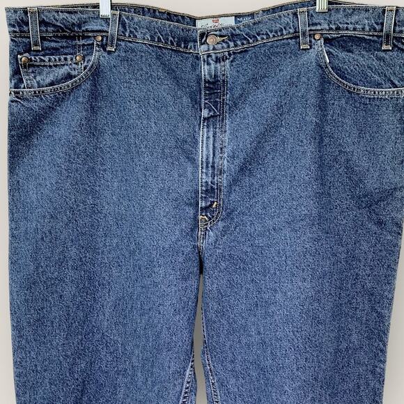Levi's 540 Vintage 90s Relaxed Fit Tapered Denim Blue Jeans Men Size 50X32 New - Picture 3 of 14